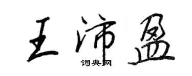 王正良王沛盈行書個性簽名怎么寫