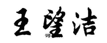 胡問遂王望潔行書個性簽名怎么寫