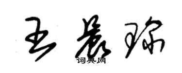 朱錫榮王晨琛草書個性簽名怎么寫