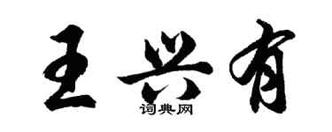 胡問遂王興有行書個性簽名怎么寫