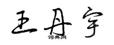 曾慶福王丹宇草書個性簽名怎么寫