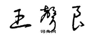 曾慶福王聲良草書個性簽名怎么寫