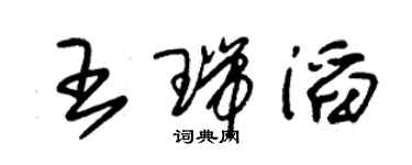 朱錫榮王瑞滔草書個性簽名怎么寫