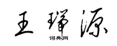 梁錦英王瑞源草書個性簽名怎么寫