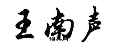 胡問遂王南聲行書個性簽名怎么寫