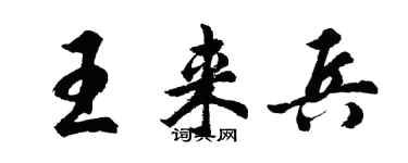胡問遂王來兵行書個性簽名怎么寫