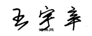 朱錫榮王宇辛草書個性簽名怎么寫