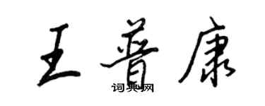 王正良王普康行書個性簽名怎么寫