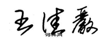 朱錫榮王佳嚴草書個性簽名怎么寫