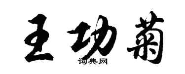 胡問遂王功菊行書個性簽名怎么寫