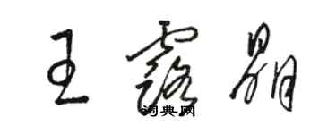 駱恆光王露晶草書個性簽名怎么寫