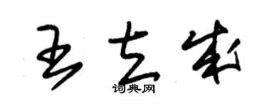 朱錫榮王立成草書個性簽名怎么寫