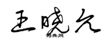 曾慶福王曉允草書個性簽名怎么寫