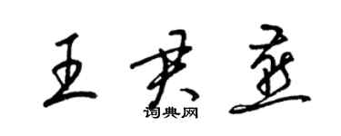 梁錦英王君燕草書個性簽名怎么寫