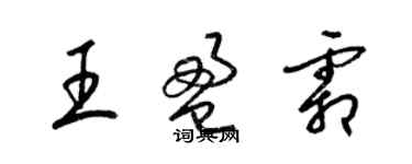 梁錦英王盈霜草書個性簽名怎么寫