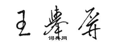 駱恆光王舉屏草書個性簽名怎么寫