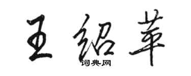 駱恆光王紹苹行書個性簽名怎么寫