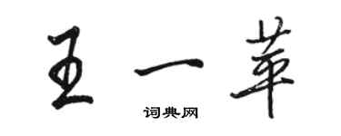 駱恆光王一苹行書個性簽名怎么寫