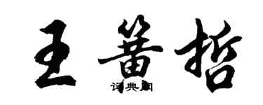 胡問遂王簧哲行書個性簽名怎么寫