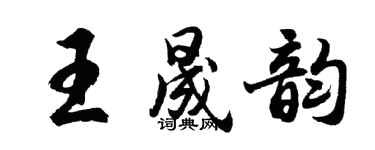 胡問遂王晟韻行書個性簽名怎么寫