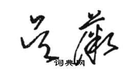 駱恆光吳薇草書個性簽名怎么寫