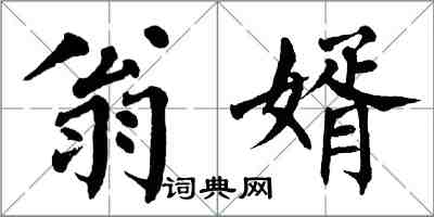 翁闓運翁婿楷書怎么寫