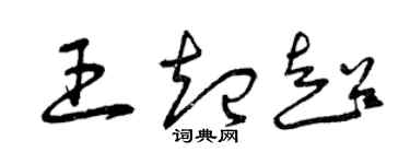 曾慶福王起超草書個性簽名怎么寫