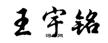 胡問遂王宇銘行書個性簽名怎么寫