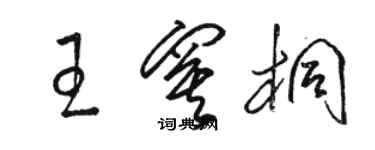 駱恆光王寞桐草書個性簽名怎么寫