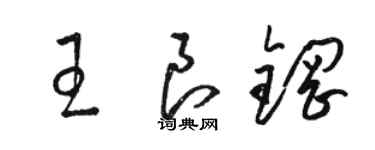 駱恆光王良鋼草書個性簽名怎么寫