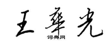 王正良王華光行書個性簽名怎么寫