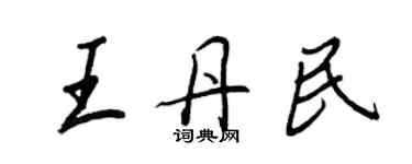 王正良王丹民行書個性簽名怎么寫