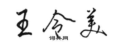 駱恆光王令美行書個性簽名怎么寫