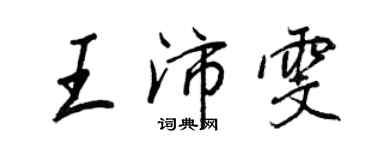 王正良王沛雯行書個性簽名怎么寫
