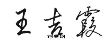 駱恆光王吉霞行書個性簽名怎么寫