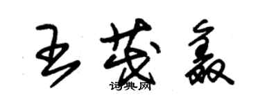 朱錫榮王茂鑫草書個性簽名怎么寫