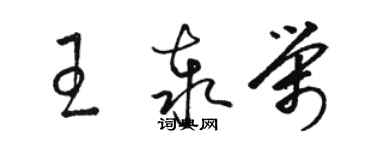 駱恆光王泰榮草書個性簽名怎么寫