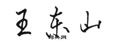 駱恆光王東山行書個性簽名怎么寫