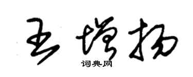 朱錫榮王增揚草書個性簽名怎么寫