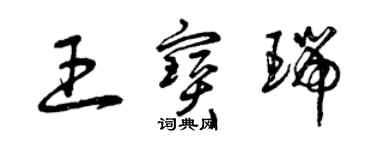 曾慶福王寶瑞草書個性簽名怎么寫