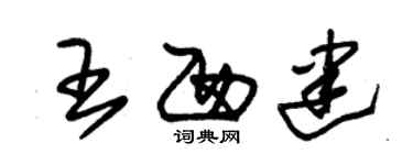 朱錫榮王西建草書個性簽名怎么寫