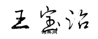 曾慶福王寶治行書個性簽名怎么寫