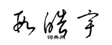 梁錦英段皓宇草書個性簽名怎么寫