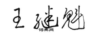 駱恆光王繼魁草書個性簽名怎么寫