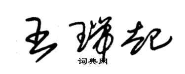 朱錫榮王瑞起草書個性簽名怎么寫