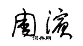 朱錫榮周濱草書個性簽名怎么寫