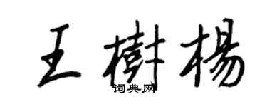 王正良王樹楊行書個性簽名怎么寫