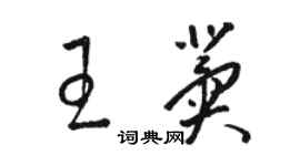 駱恆光王冀草書個性簽名怎么寫