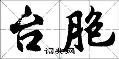 胡問遂台胞行書怎么寫