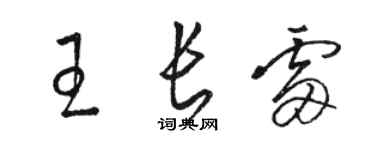 駱恆光王長雷草書個性簽名怎么寫